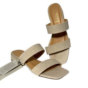 Joie “Nolina” Cream Linen Open-Toe Sandals • NWT • Size 8